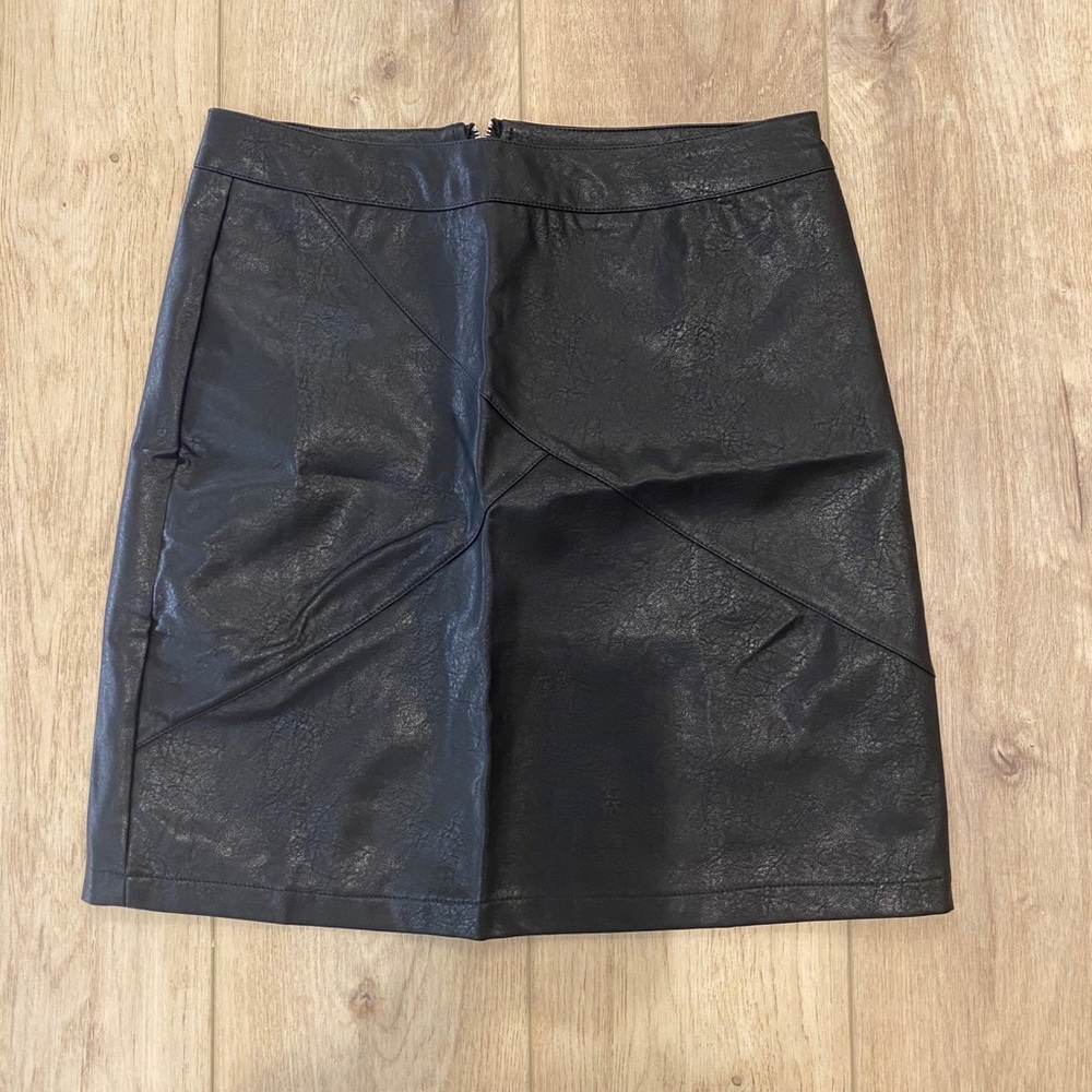 Brand new black pleather skirt